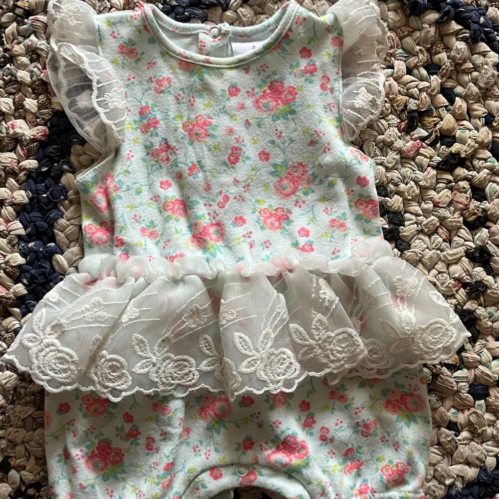 Laura Ashley Baby Floral Eyelet Lace Outfit
